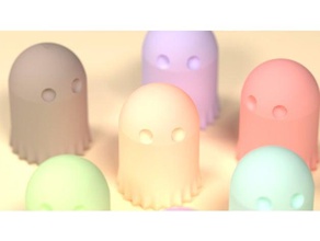 joli petit fantôme les créatures coloré mignon fantômes 3d print model - Mito3D
