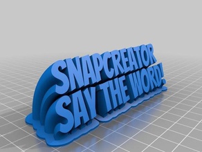 snapcreatorname plate office customized 3d print model - Mito3D