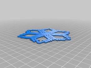 customized easy snowflake emily 2d art 3d print model - Mito3D
