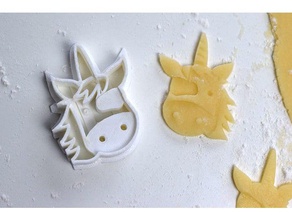 eye patch unicorn cookie cutter kitchen dining eyepatch tool 3d print model - Mito3D