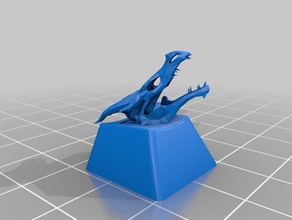 dragão caveira tecla cap 3d impressão teclado mecânico 3d print model - Mito3D