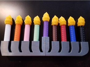 chanukah menorah playset playsets juguete educativo días festivos judío nsfw niño 3d print model - Mito3D