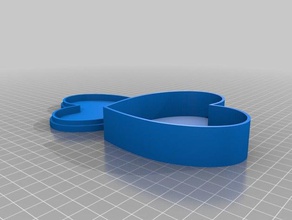 pesante il cuore a forma di scatola gioielli i contenitori personalizzato 3d print model - Mito3D