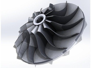 radial compressor wheel rc vehicles turbine 3d print model - Mito3D
