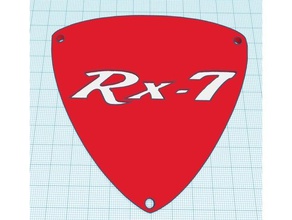 rx7 Schlüsselanhänger scale-up-Wand-Kunst 13b mazda 3d print model - Mito3D