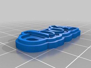 6 d destombes Anahtarlık özelleştirilmiş 3d print model - Mito3D