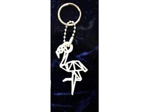 flamingo keychain accessories fashion origami 3d print model - Mito3D
