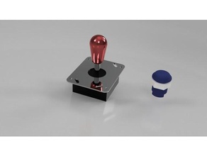 arcade joystick button 3d printing 3d print model - Mito3D