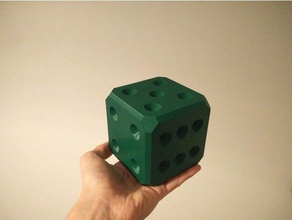 giant dice boardgame easy gift support supportless 3d print model - Mito3D