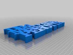 my customized variable word sculpture sculptures 3d print model - Mito3D