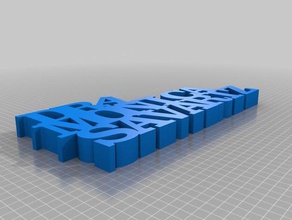 my customized variable word sculpture sculptures 3d print model - Mito3D