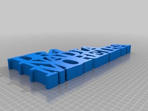 my customized variable word sculpture sculptures 3d print model - Mito3D