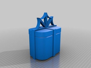 mi personalizados personalizado caja de regalo la cinta modo florero contenedores 3d print model - Mito3D