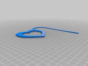 heart bookmark household 3d print model - Mito3D