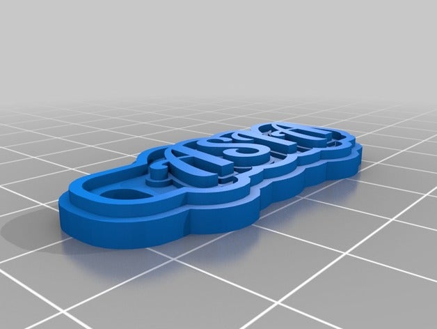 minha personalizado de várias linhas tag keychain1 sinais logotipos 3D print model - Mito3D