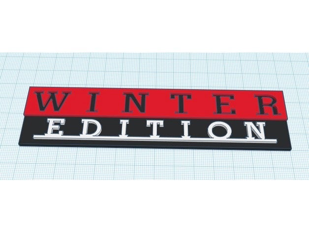 vw winter edition emblem signs logos golf mk2 3D print model - Mito3D