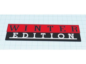 vw winter edition emblem signs logos golf mk2 3d print model - Mito3D