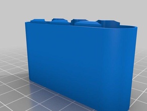 aa massa caso inferior 1x4 recipientes personalizado 3d print model - Mito3D