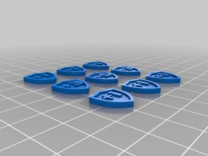keyforge armadura token de cuadrícula remix juguete juego accesorios 3d print model - Mito3D