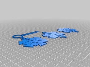 my customized blizzard snowflake ornaments 41 decor 3d print model - Mito3D