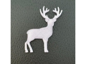 flat reindeer art christmas decorations holidays ornament santa 3d print model - Mito3D