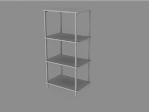 standing shelf household supplies 3d print model - Mito3D
