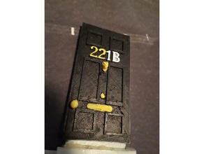 221b di baker street, porta sherlock holmes 3d la stampa veloce 3d print model - Mito3D