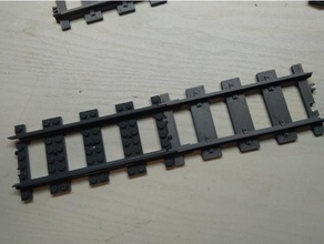 lego adaptador de linha grande brinquedos jogos city ferroviário ferroviária trem trens comboio forma 3d print model - Mito3D
