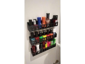 nail polish rack customisable bathroom organizer cupboard door fingernail fingernails organisation shelf storage yk42 3d print model - Mito3D