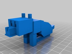 minecraft wolf - Spielzeug Spiel Zubehör Tiere 3d print model - Mito3D