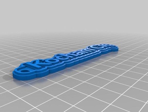 mi personalizados multilínea tag llavero llaveros 3d print model - Mito3D