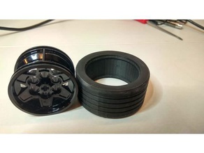 lego custom pneu taille du disque 43x26mm 3d de l'impression roue 3d print model - Mito3D
