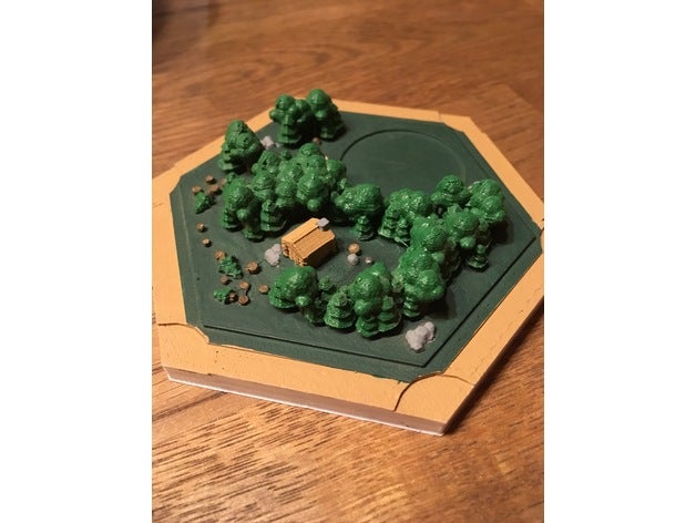 catan madera paisaje base magnética remix juegos y juguetes hex magnético de los recursos colonos 3D print model - Mito3D