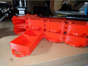 modular storage rounded exterior edges tool holders boxes nsfw small parts box 3d print model - Mito3D