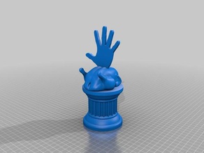 hand turkey trophy art 3d print model - Mito3D