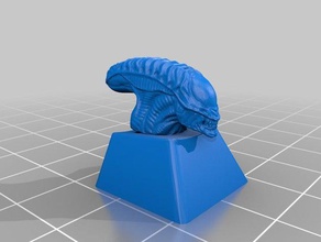 cabeça de alien tecla cap 3d impressão teclado mecânico 3d print model - Mito3D