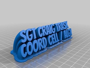 craig desktop nameplate office customized 3d print model - Mito3D