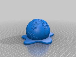 melting earth sculptures planet planets 3d print model - Mito3D