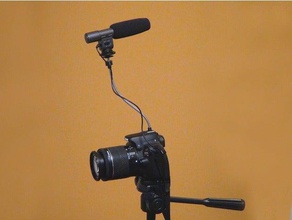 flexible gooseneck mic stand accessory shoe camera microphone movie 3d print model - Mito3D