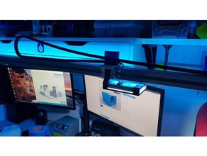 alexa controlled desk lamp diy amazon echo dot led light strip 3d print model - Mito3D