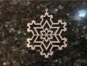 koch snowflake ornament 3 Dekor Weihnachten Weihnachts-Dekoration Weihnachtsbaum nsfw xmas Dekorationen tree Ornamente 3d print model - Mito3D