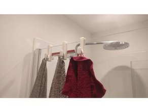 toalla de gancho ducha marco cuarto baño titular la 3d print model - Mito3D