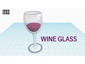 1Tag 1cad Glas Wein Haushalt 1day1cad 3d print model - Mito3D