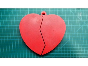 magnete cuore spezzato arredamento 3d print model - Mito3D
