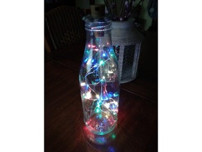 garrafa de vidro placa luzes natal modelo móveis decoração enfeite 3d print model - Mito3D