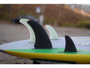 windsurf fin quad wave 15cm sport outdoors fins surfing windsurfing 3d print model - Mito3D
