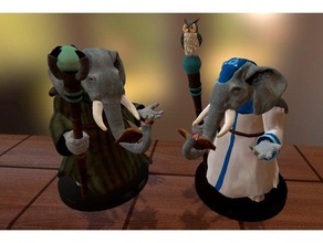 Elefanten-folk-dnd Spiele dd miniaturen mtg 3d print model - Mito3D