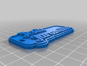 jesus jaramillo tag keychain keychains customized 3d print model - Mito3D