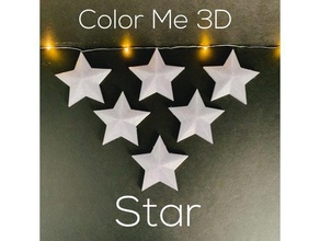 color me 3d estrella art de navidad la decoración adorno el árbol vacaciones 3d print model - Mito3D