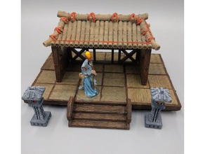 openforge orientale pagoda toy game accessories 28mm dnd miniature miniatures nsfw openlock pathfinder rpg terrain wargaming 3d print model - Mito3D